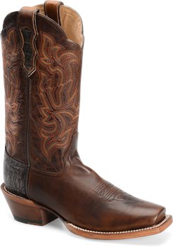 Caramel Brown Double H Boot 13In Frida Wide Square Toe